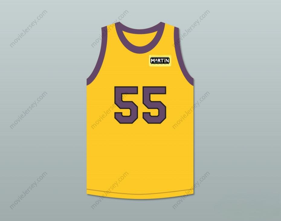 CUSTOM ANY Name Number NIPSEY BIG NIP 55 YELLOW BASKETBALL JERSEY WITH MARTIN PATCH Top Stitched S-6XL