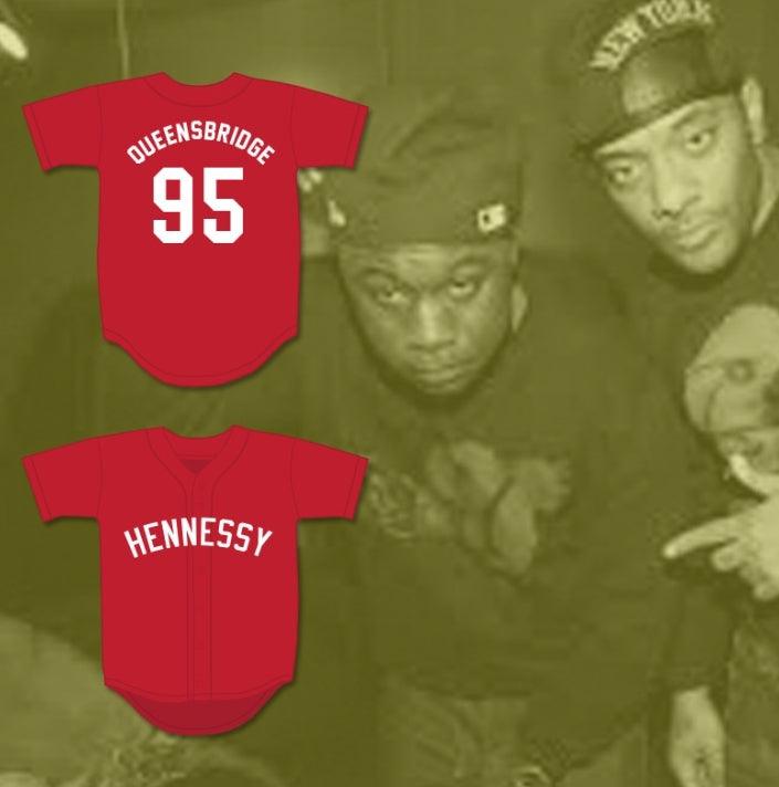 Camiseta de béisbol roja con el número y nombre personalizados QUEENSBRIDGE 95 HENNESSY, talla S-6XL