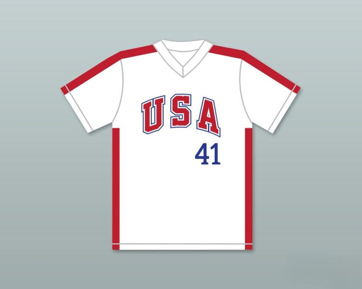 Personalizado Cualquier Nombre Número MARK MCGWIRE 41 1984 USA TEAM BLANCO CAMISETA DE BÉISBOL Cosida S-6XL