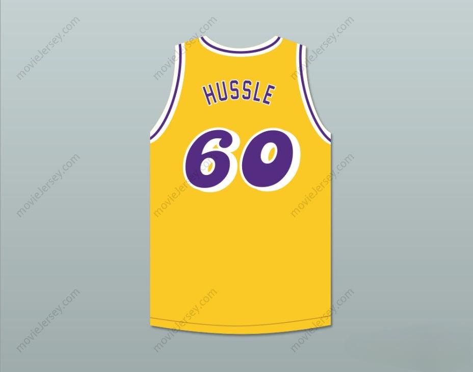 PERSONALIZA Cualquier Nombre Número NIPSEY HUSSLE 60 CRENSHAW AMARILLA CAMISETA DE BALONCESTO 2 Parte Superior Cosida S-6XL