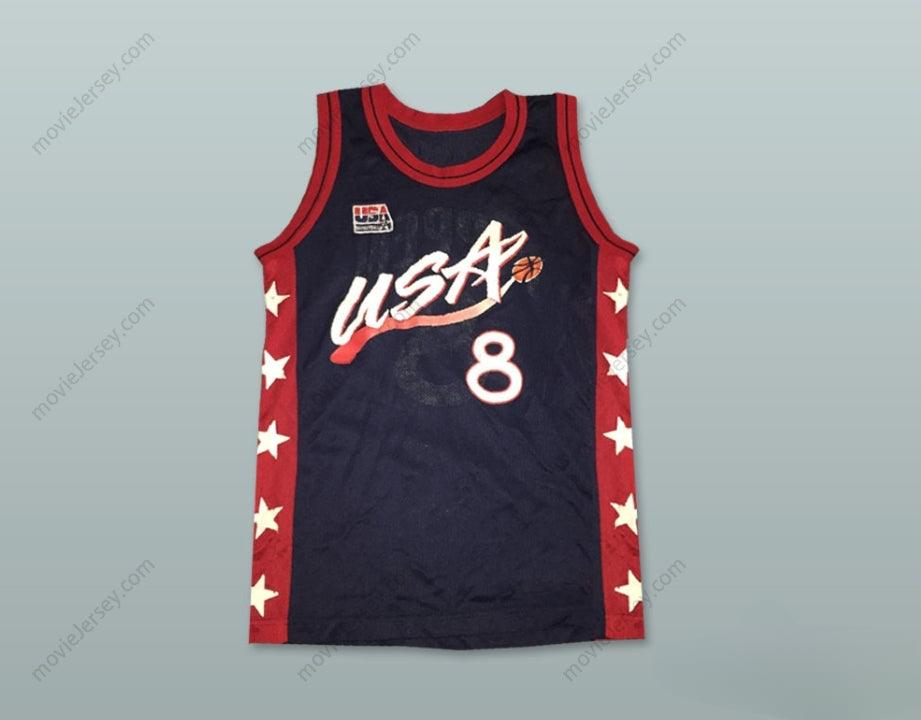 PERSONALIZA CUALQUIER Nombre Número SCOTTIE PIPPEN 8 CAMISETA DE BALONCESTO DE EE. UU. INCLUYE PARCHE DE EE. UU. Doble Costura S-6XL