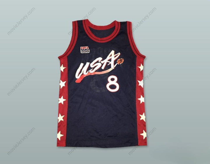 PERSONALIZA CUALQUIER Nombre Número SCOTTIE PIPPEN 8 CAMISETA DE BALONCESTO DE EE. UU. INCLUYE PARCHE DE EE. UU. Doble Costura S-6XL