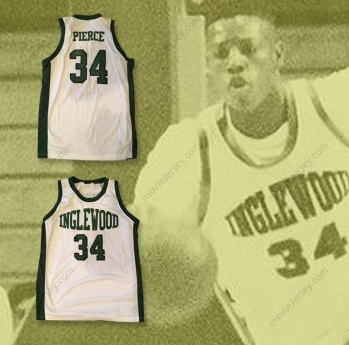 CUSTOM ANY Name Number PAUL PIERCE 34 HIGH SCHOOL WHITE BASKETBALL JERSEY Top Stitched S-6XL