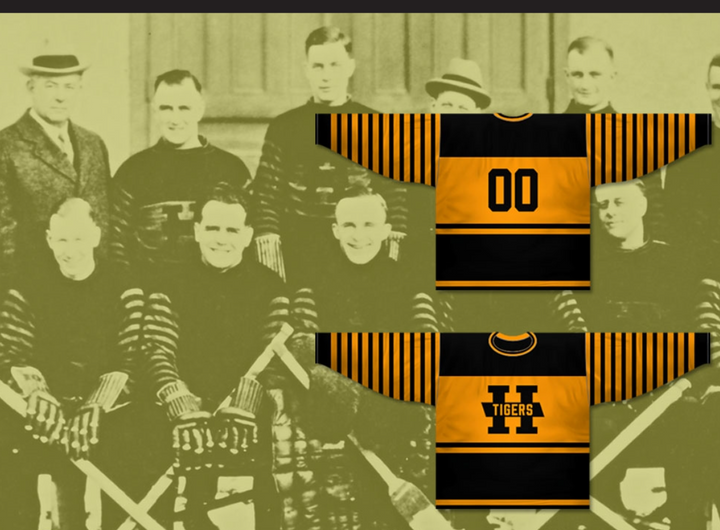 Custom Any Name Number 1924-1925 Hamilton Tigers Hockey Jersey Replica Top Stitched S-6XL