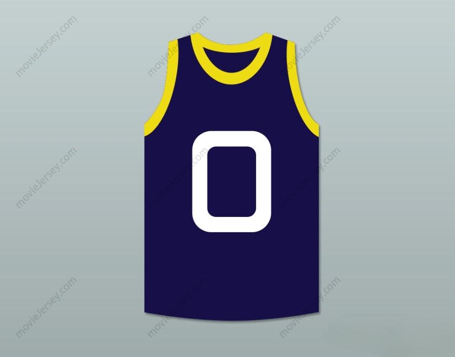 CAMISETA DE BALONCESTO PERSONALIZADA CON CUALQUIER Nombre Número BUPKUS 0 MONSTARS AZUL OSCURO SPACE JAM Top Stitched Tallas S-6XL