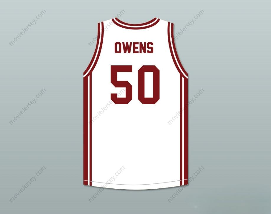 PERSONALIZADO CUALQUIER Nombre Número TERRELL OWENS 50 BENJAMIN RUSSELL HIGH SCHOOL WILDCATS CAMISETA DE BALONCESTO BLANCA Parte superior cosida S-6XL