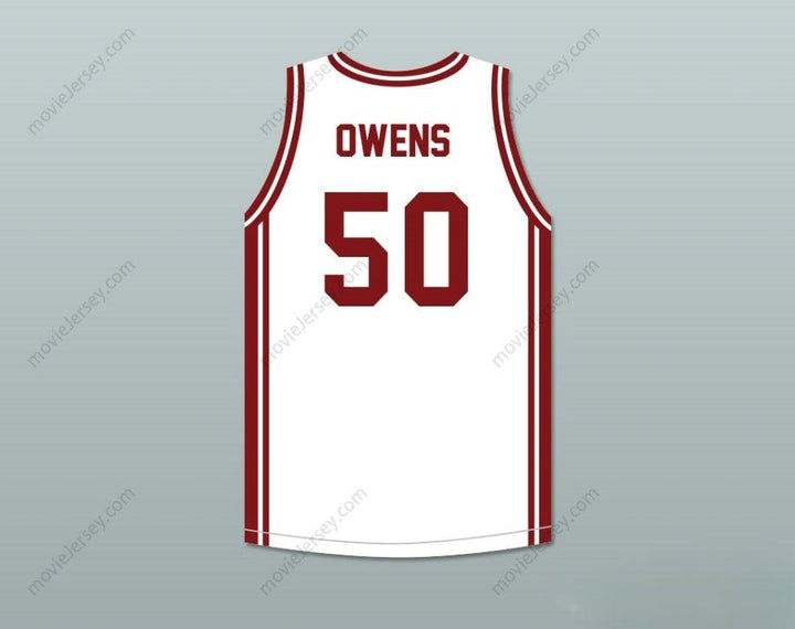 PERSONALIZADO CUALQUIER Nombre Número TERRELL OWENS 50 BENJAMIN RUSSELL HIGH SCHOOL WILDCATS CAMISETA DE BALONCESTO BLANCA Parte superior cosida S-6XL
