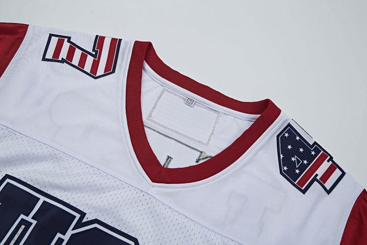 Camiseta de fútbol de la 47ª elección de 2024 de EE. UU. #47 Bandera de Estados Unidos Presidente Trump Camiseta de fútbol con costuras superiores