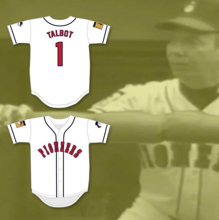 Camiseta de béisbol personalizada con cualquier nombre y número ERNEST 'HAPPY' TALBOT 1 PIONEERS HOME de béisbol, sitcom, con costuras superiores, S-6XL