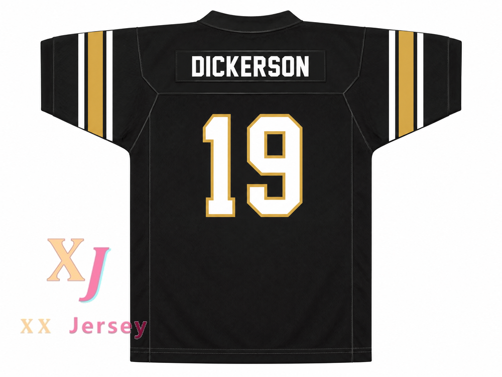 PERSONALIZADO CUALQUIER Nombre Número Eric Dickerson 19 Sealy High School Tigers Blanco Negro Camiseta de Fútbol Cosida S-6XL