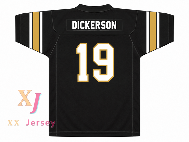 PERSONALIZADO CUALQUIER Nombre Número Eric Dickerson 19 Sealy High School Tigers Blanco Negro Camiseta de Fútbol Cosida S-6XL