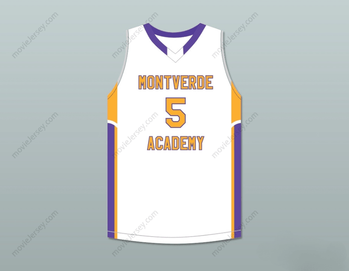 CUSTOM ANY Name Number R.J. BARRETT 5  ACADEMY  WHITE BASKETBALL JERSEY Top Stitched S-6XL