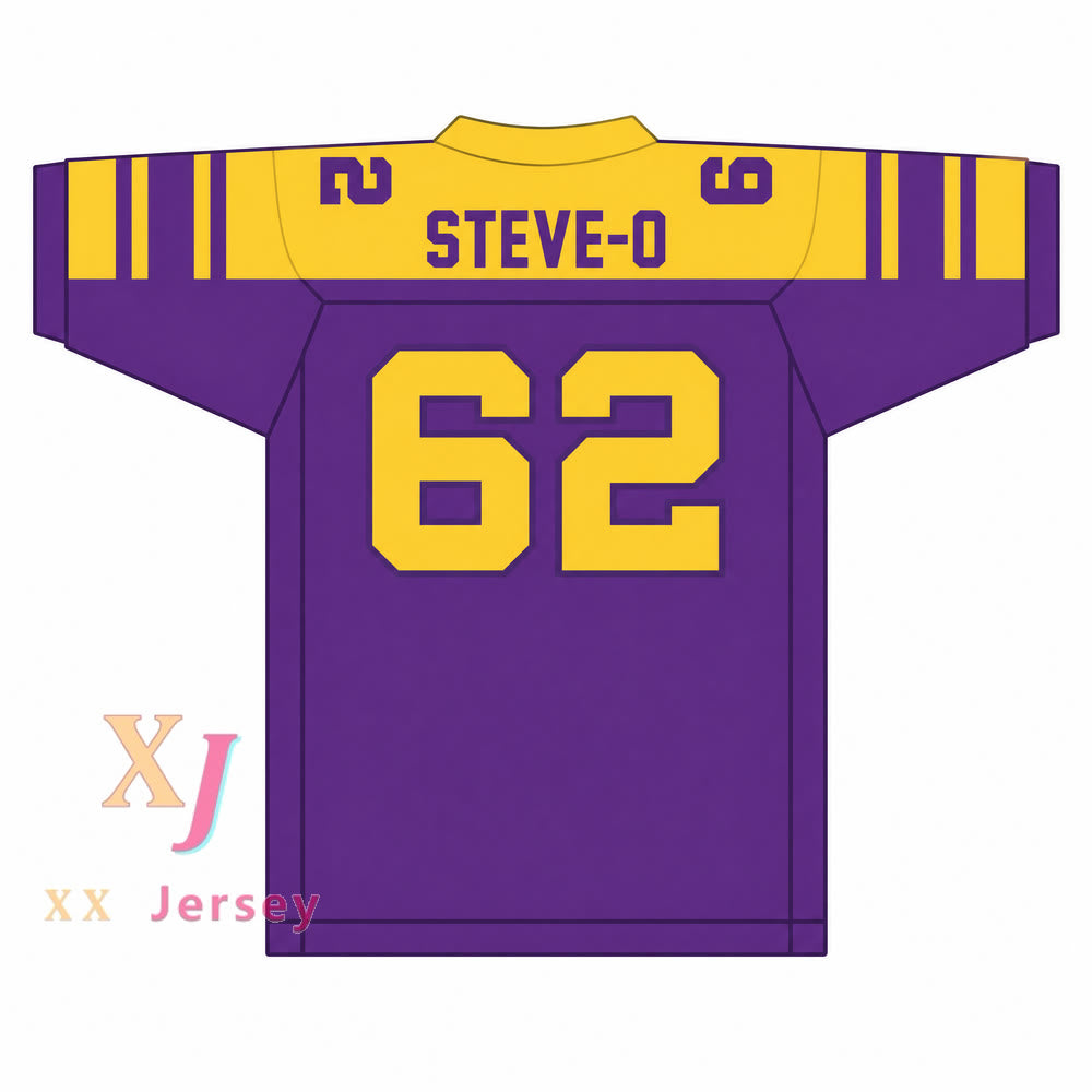 PERSONALIZADA CUALQUIER Nombre Número STEPHEN GLOVER 62 Camiseta de fútbol juvenil MORADA Parte superior cosida S-6XL