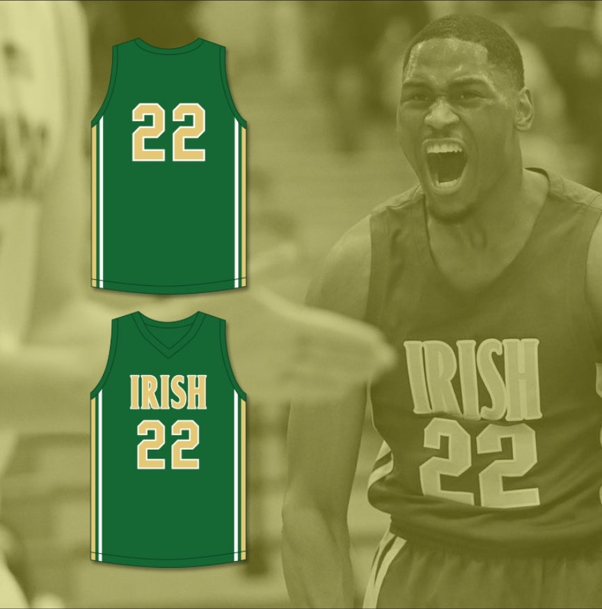 Camiseta de baloncesto verde personalizada MALAKI BRANHAM 22 ST. VINCENT–ST. MARY HIGH SCHOOL FIGHTING IRISH, cualquier nombre, 2 opciones de costura, tallas S-6XL