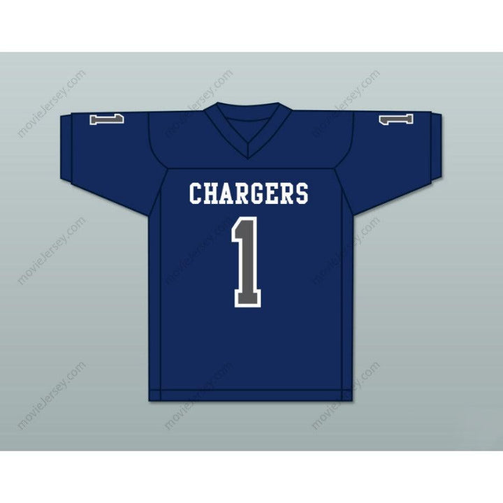 PERSONALIZA cualquier Nombre Número ZACH WILSON 1 CANYON HIGH SCHOOL CHARGERS Camiseta de Fútbol Americana Cosida Tallas S-6XL
