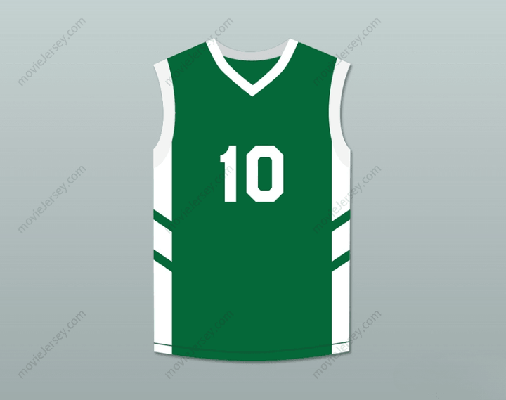 CAMISETA DE BALONCESTO VERDE PERSONALIZABLE CON CUALQUIER NOMBRE Y NÚMERO DE GUY "FREQUENT FLYER" DUPREE 10 "BIG BANG EN PYONGYANG" DE DENNIS RODMAN, Costuras Superiores S-6XL