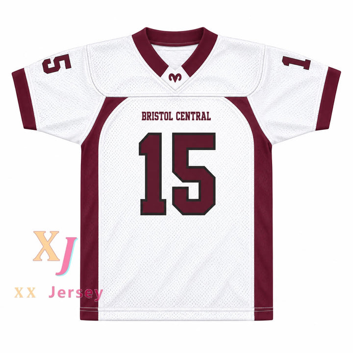 PERSONALIZA Cualquier Nombre Número BLANCO JUGADOR 15 BRISTOL CENTRAL RAMS MARRÓN Camiseta de Fútbol Cosida Tallas S-6XL