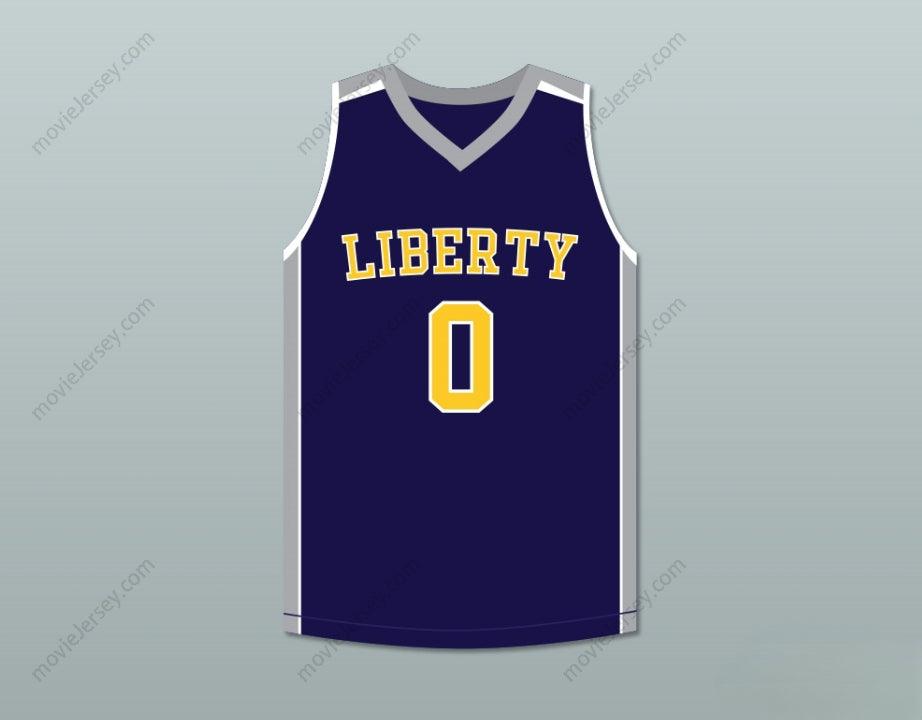 CUSTOM ANY Name Number TERRON FORTE 0 LIBERTY HIGH SCHOOL DARK BLUE BASKETBALL JERSEY AMATEUR Top Stitched S-6XL