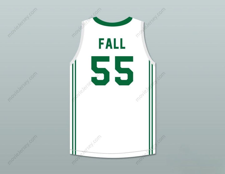 PERSONALIZADO Cualquier Nombre Número TACKO FALL 55 CAMISETA DE BALONCESTO BLANCA Parte Superior Cosida S-6XL