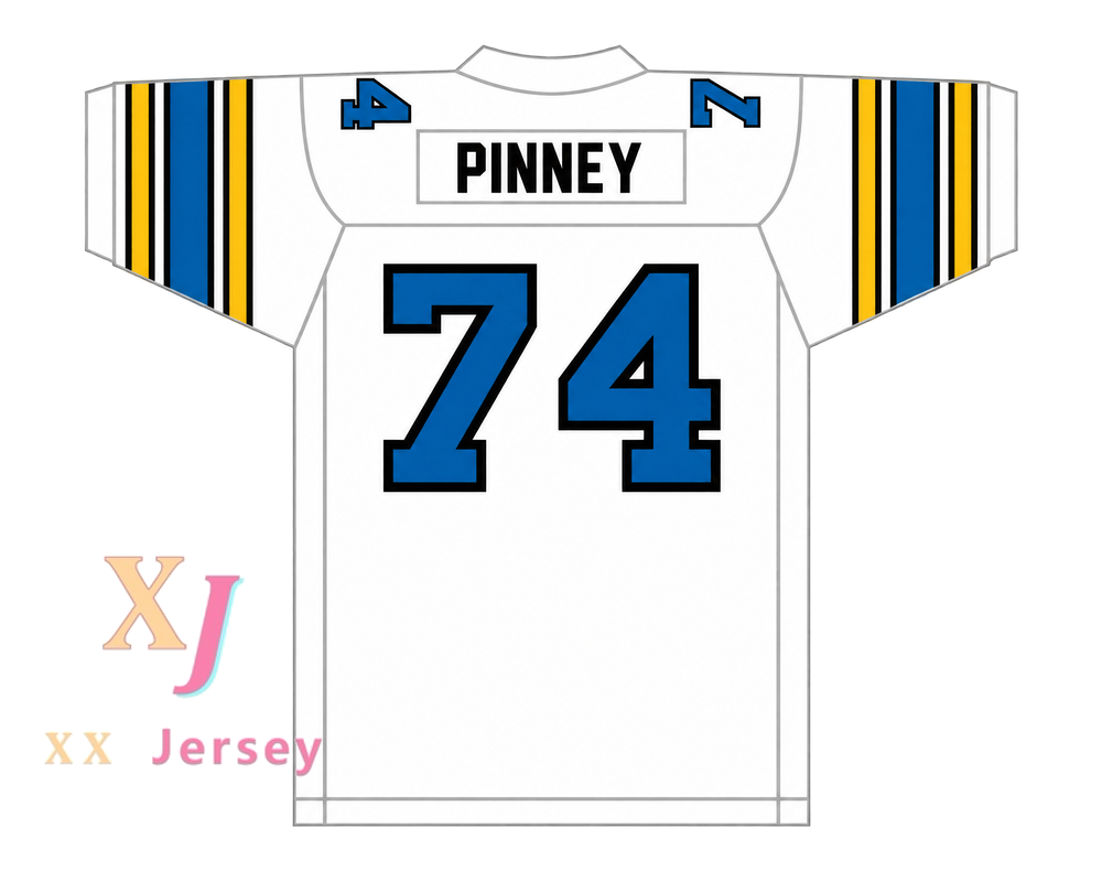 PERSONALIZA Cualquier Nombre Número 1985 USFL RAY PINNEY 74 OAKLAND INVADERS CAMISETA DE FÚTBOL AMERICANA DE VISITANTE Cosida S-6XL