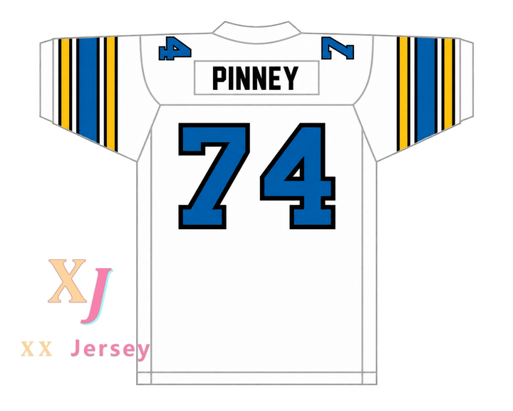 PERSONALIZA Cualquier Nombre Número 1985 USFL RAY PINNEY 74 OAKLAND INVADERS CAMISETA DE FÚTBOL AMERICANA DE VISITANTE Cosida S-6XL