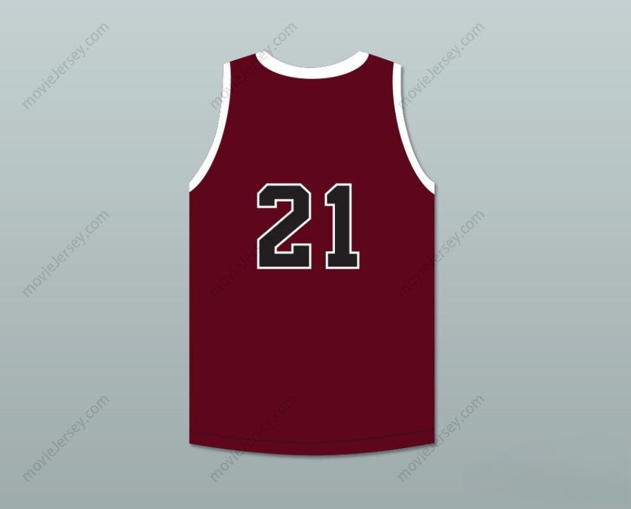 PERSONALIZA CUALQUIER Nombre Número JUGADOR 21 A&M CONSOLIDATED HIGH SCHOOL TIGERS MAROON CAMISETA DE BALONCESTO Cosida S-6XL