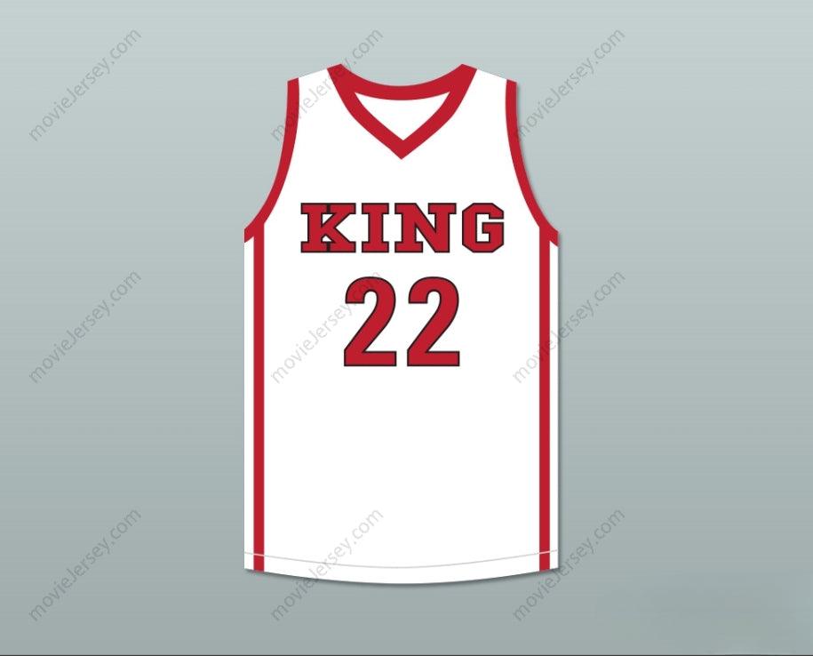 CUSTOM ANY Name Number KAWHI LEONARD 22 MARTIN LUTHER KING HIGH SCHOOL  WHITE BASKETBALL JERSEY 2 Top Stitched S-6XL