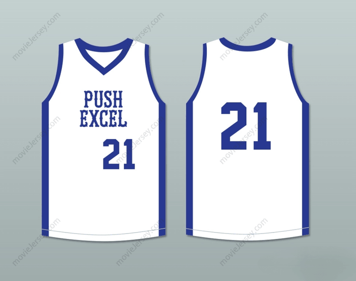 PERSONALIZA CUALQUIER Nombre Número DOMINIQUE WILKINS 21 PUSH EXCEL CAMISETA DE BALONCESTO CLÁSICA BLANCA 1985 EVENTO BENÉFICO Costuras de primera calidad S-6XL