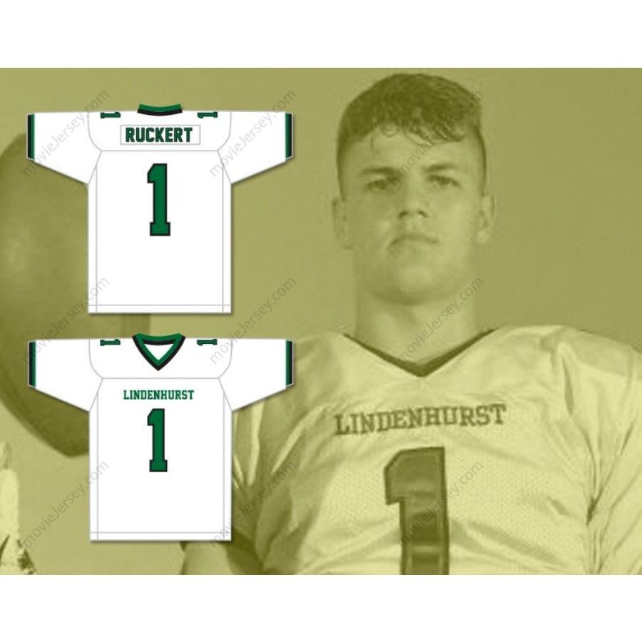 PERSONALIZA CUALQUIER Nombre Número JEREMY RUCKERT 1 LINDENHURST SENIOR HIGH SCHOOL BULLDOGS Camiseta de Fútbol Americana Cosida S-6XL