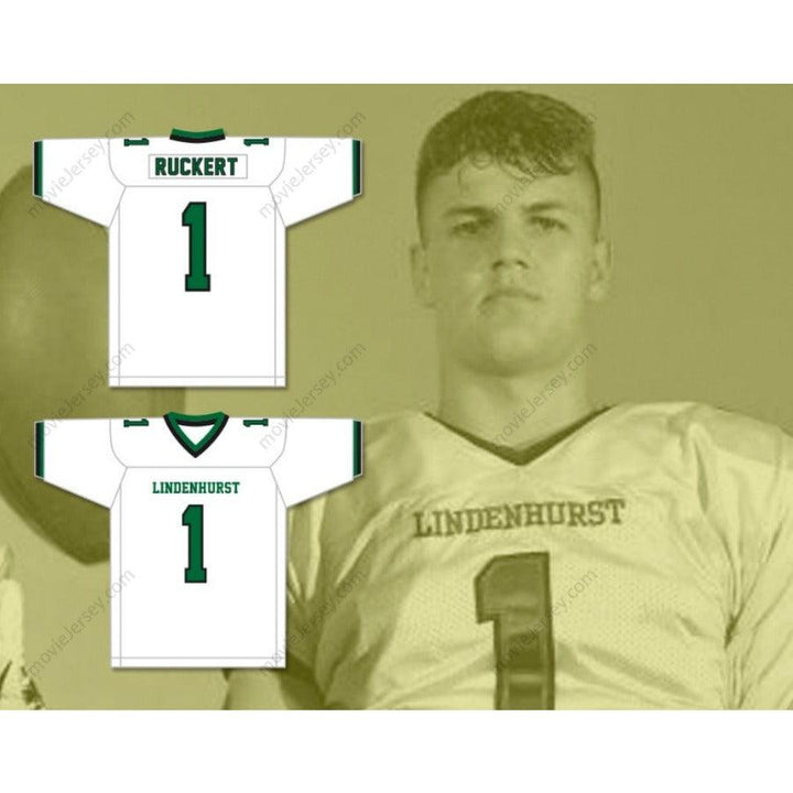 PERSONALIZA CUALQUIER Nombre Número JEREMY RUCKERT 1 LINDENHURST SENIOR HIGH SCHOOL BULLDOGS Camiseta de Fútbol Americana Cosida S-6XL