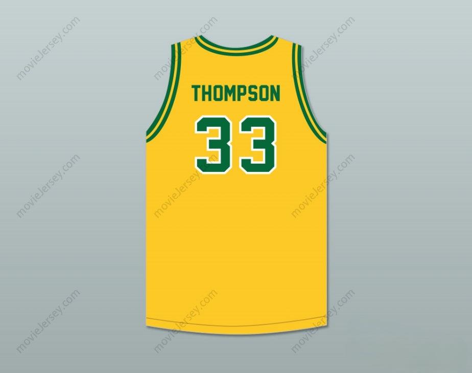 CUSTOM ANY Name Number DAVID THOMPSON 33 CREST HIGH SCHOOL CHARGERS YELLOW GOLD BASKETBALL JERSEY 2 Top Stitched S-6XL