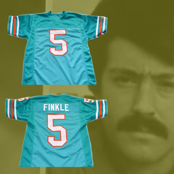 Custom Ray Finkle 5 Teal Ace Ventura Football Jersey