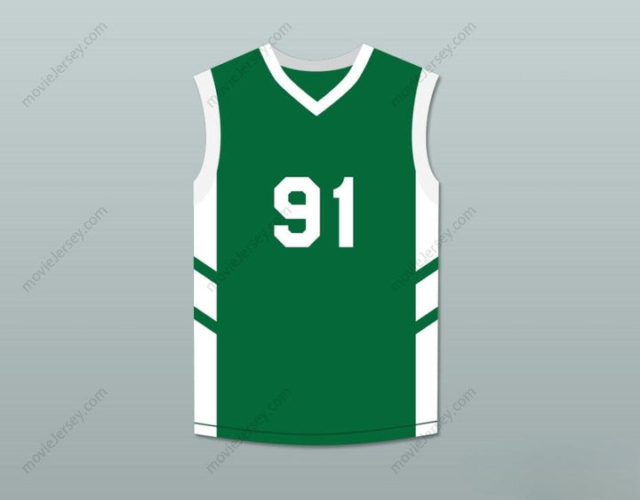 PERSONALIZA cualquier nombre y número de la camiseta verde de baloncesto de DENNIS RODMAN 91 "DENNIS RODMAN'S BIG BANG IN PYONGYANG", costura de alta calidad, tallas S-6XL