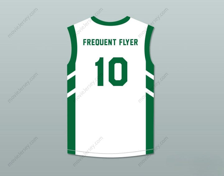 PERSONALIZA Cualquier Nombre Número GUY 'FREQUENT FLYER' DUPREE 10 CAMISETA BLANCA DE BALONCESTO EL BIG BANG DE DENNIS RODMAN EN PYONGYANG Costuras Superiores S-6XL