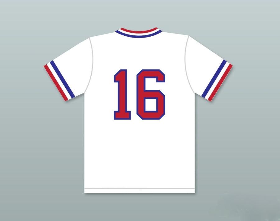 Camiseta de béisbol KEVIN COSTNER CRASH DAVIS 16 con el nombre y número que quieras, equipo BULL, tallas S-6XL, costura superior