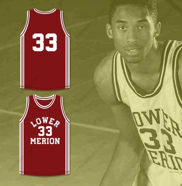 PERSONALIZA CUALQUIER Nombre Número BRYANT 33 CAMISETA DE BALONCESTO MARRÓN ACES DE LA ESCUELA SECUNDARIA LOWER MERION 1 Parte Superior Cosida S-6XL