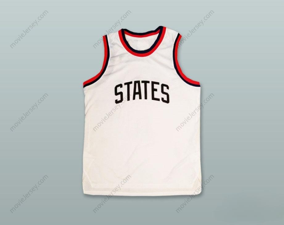 CAMISETA DE BALONCESTO BLANCA PERSONALIZADA CUALQUIER Nombre Número ESTADOS UNIDOS USA Cosida S-6XL