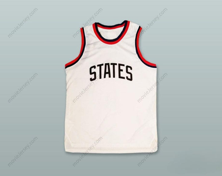 CAMISETA DE BALONCESTO BLANCA PERSONALIZADA CUALQUIER Nombre Número ESTADOS UNIDOS USA Cosida S-6XL