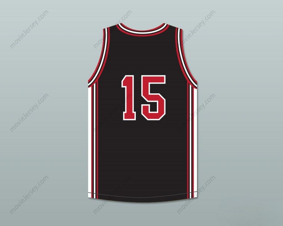 CAMISETA DE BALONCESTO PERSONALIZADA CON CUALQUIER Nombre y Número JAMES WORTHY LARRY 15 NEGRA Cosida En Casa Tallas S-6XL