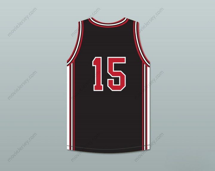 CAMISETA DE BALONCESTO PERSONALIZADA CON CUALQUIER Nombre y Número JAMES WORTHY LARRY 15 NEGRA Cosida En Casa Tallas S-6XL