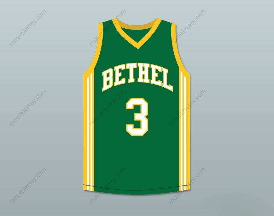 CUSTOM ANY Name Number ALLEN IVERSON 3 BETHEL HIGH SCHOOL BRUINS GREEN BASKETBALL JERSEY Top Stitched S-6XL