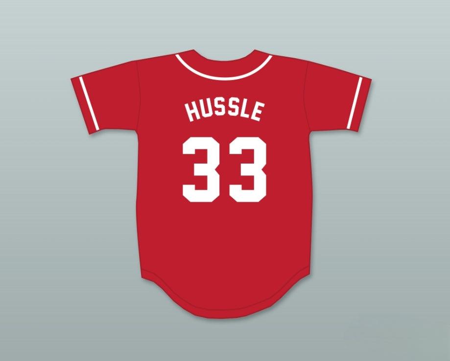 Camiseta de béisbol roja NIPSEY HUSSLE 33 CRENSHAW personalizada con cualquier nombre y número, cosida, tallas S-6XL