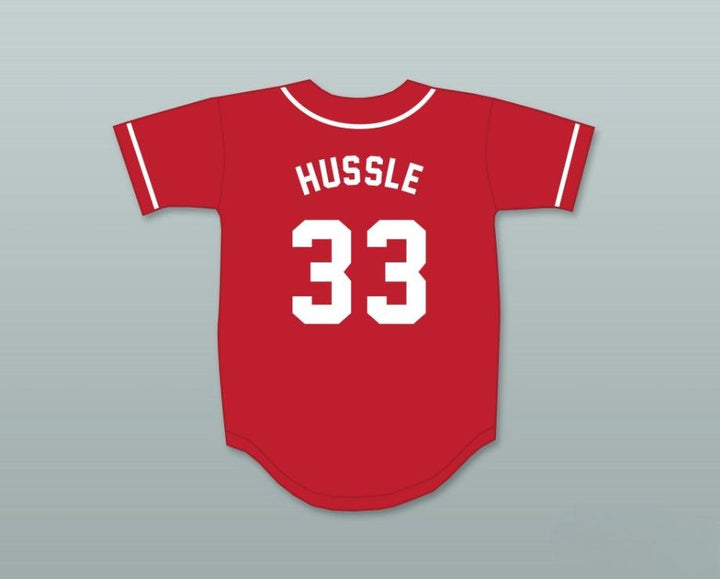 Camiseta de béisbol roja NIPSEY HUSSLE 33 CRENSHAW personalizada con cualquier nombre y número, cosida, tallas S-6XL