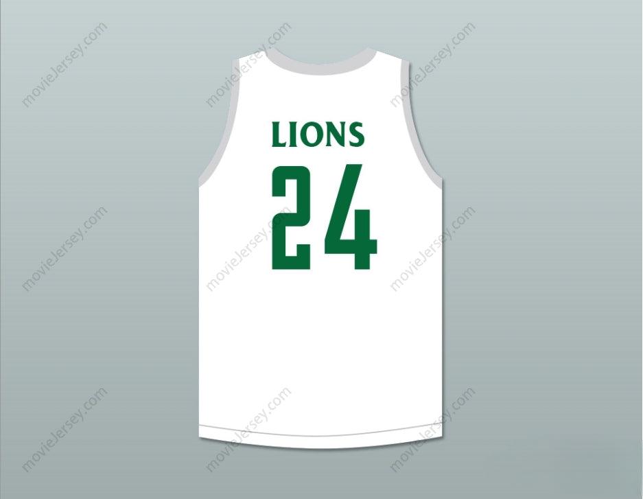 PERSONALIZA CUALQUIER Nombre Número TACKO FALL 24 LIONS CAMISETA BALONCESTO BLANCA Costuras superiores S-6XL