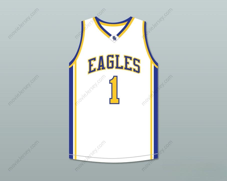 CUSTOM ANY Name Number KLAY THOMPSON 1 SANTA MARGARITA CATHOLIC HIGH SCHOOL  WHITE BASKETBALL JERSEY 2 Top Stitched S-6XL