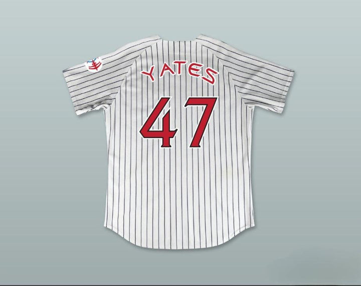 Camiseta de béisbol blanca a rayas KASIDY YATES 47 DEEP SPACE NINERS personalizada con cualquier nombre y número, cosida, tallas S-6XL