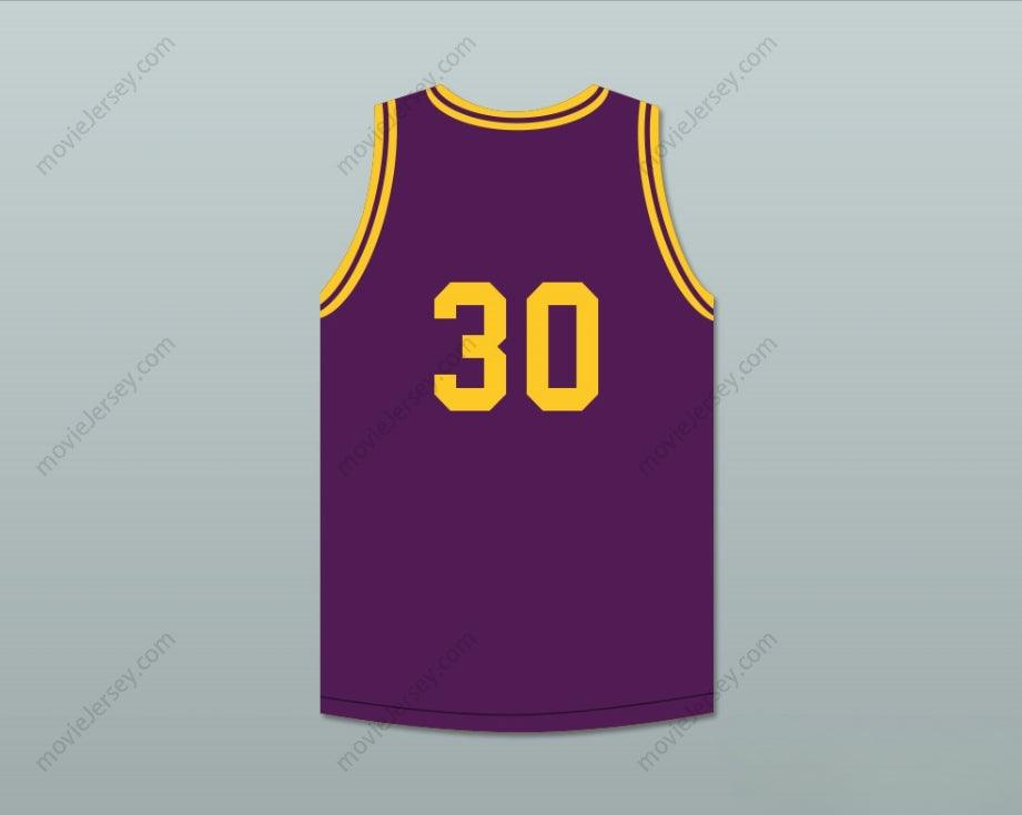 PERSONALIZA Cualquier Nombre Número MAGIC JOHNSON 30 MORADO CAMISETA BALONCESTO LA LEYENDA DEL JOVEN LARRY BIRD PARODIA Cosido S-6XL