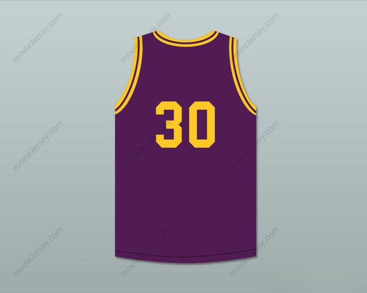 PERSONALIZA Cualquier Nombre Número MAGIC JOHNSON 30 MORADO CAMISETA BALONCESTO LA LEYENDA DEL JOVEN LARRY BIRD PARODIA Cosido S-6XL