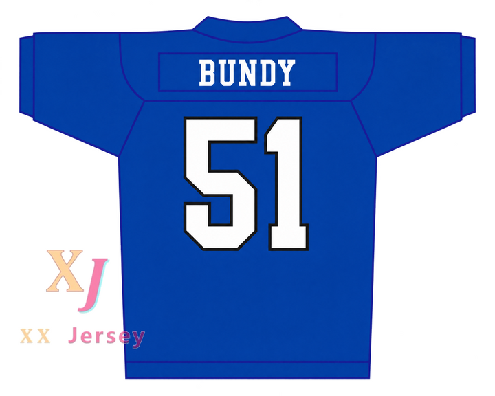 Custom Al Bundy 51 Blue Football Jersey
