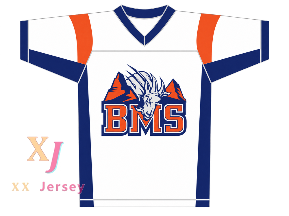 Custom Alex Moran 7 Blue Mountain State Goats White Football Jersey